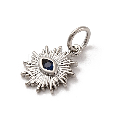 Brass Micro Pave Cubic Zirconia Charms KK-U033-04P-02-1