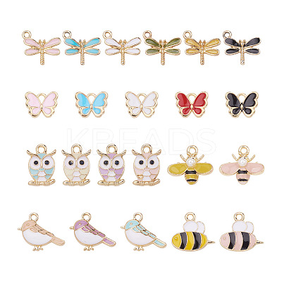 44Pcs 22 Style Alloy Enamel Charms ENAM-CW0001-09-1