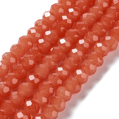 Baking Paint Imitation Jade Glass Bead Strands DGLA-A034-J10mm-A12-1