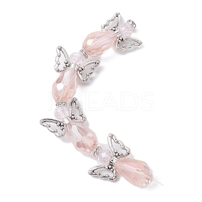 Angel Fairy Shape Electroplate Glass Beads Strands AJEW-JB01173-02-1