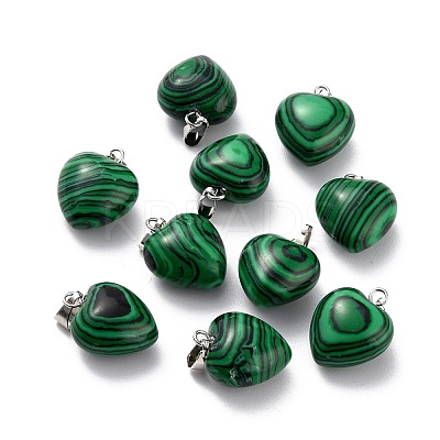 Synthetic Malachite Pendants G-I311-A32-1