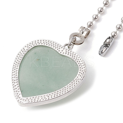 Heart Natural Green Aventurine Ceiling Fan Pull Chain Extenders FIND-JF00118-03-1