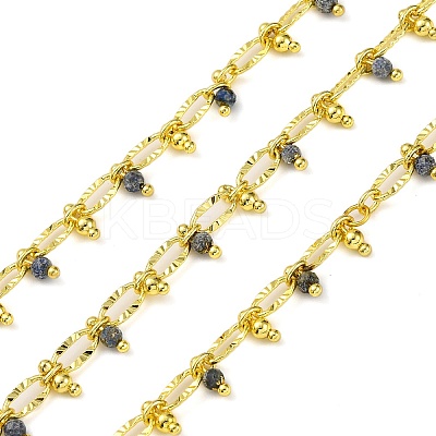 Handmade Faceted Natural Lapis Lazuli Beaded Chains CHC-L050-01G-14-1