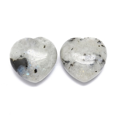 Natural Labradorite Heart Love Palm Worry Stone G-H268-F02-C-1