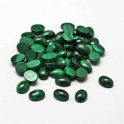 Oval Natural Malachite Cabochons G-O147-03A-1