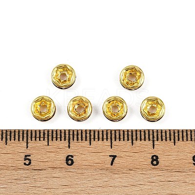 Brass Rhinestone Spacer Beads RB-A014-Z6mm-10G-1
