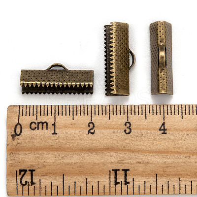 Iron Ribbon Crimp Ends IFIN-S008-AB-NF-1