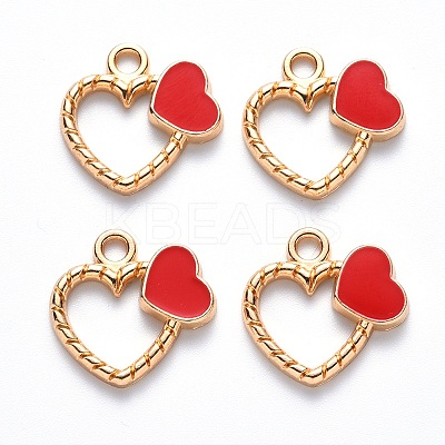Alloy Enamel Pendants X-ENAM-S121-045C-1