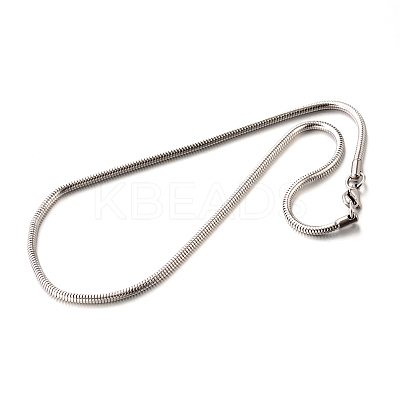Tarnish Resistant 304 Stainless Steel Snake Chain Necklaces STAS-M174-005P-3.2B-1