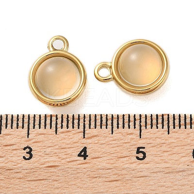 Opalite Half Round Charms STAS-L022-397C-G-1
