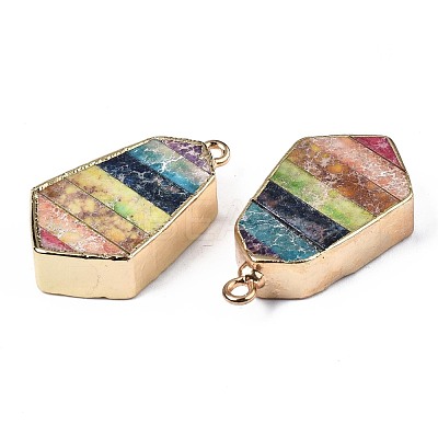 Rainbow Color Natural Imperial Jasper Pendants G-S359-328-1