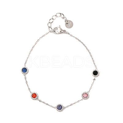 304 Stainless Steel Link Bracelets BJEW-A047-01P-02-1