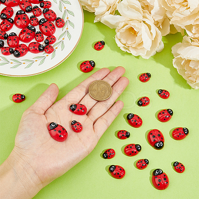 100Pcs 3 Styles Opaque Resin Cabochons CRES-FH0001-19-1