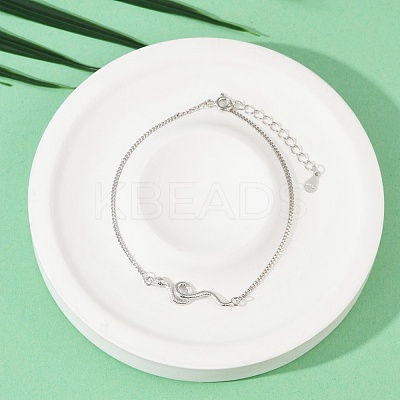 925 Sterling Silver Link Bracelets BJEW-D320-01P-1