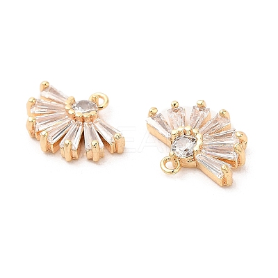 Brass with Glass Charms KK-G468-63G-1