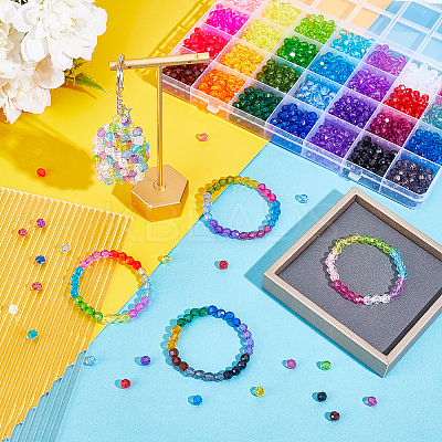 1960Pcs 28 Colors Transparent Acrylic Beads TACR-PH0001-97-1