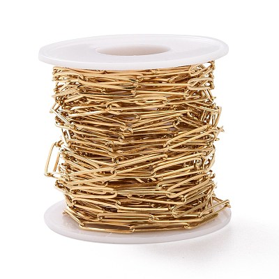 Ion Plating(IP) 304 Stainless Steel Paperclip Chains STAS-E161-01G-1