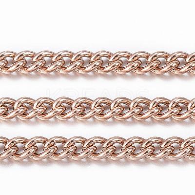 Ion Plating(IP) 304 Stainless Steel Curb Chains CHS-H009-28RG-1