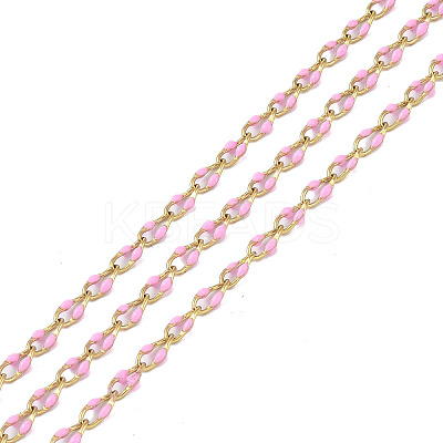 Ion Plating(IP) 304 Stainless Steel Dapped Chains AJEW-Q150-09G-04-1