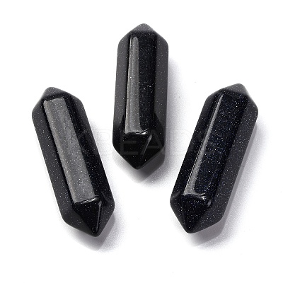 Synthetic Blue Goldstone Double Terminated Points G-C153-01A-1