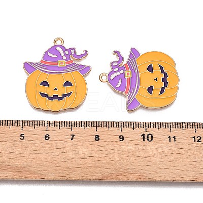 Halloween Theme Alloy Enamel Pendants PALLOY-N176-30-RS-1
