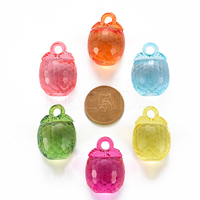 Autumn Theme Transparent Acrylic Pendants TACR-T024-04B-1