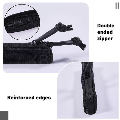 Nylon & Plastic Outdoor Tactical Vest Zipper Strip DIY-WH0128-60C-1