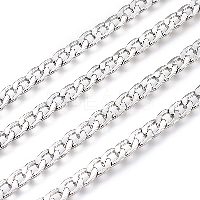 Tarnish Resistant 304 Stainless Steel Cuban Link Chains CHS-M003-13P-D-1