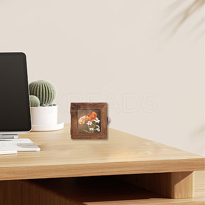 Square Wood Insect Display Case with White EVA Foam Mat Inside CON-WH0086-103A-1