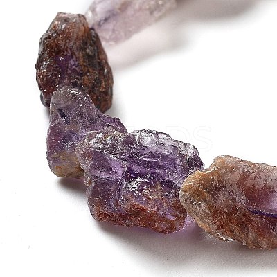 Raw Rough Natural Purple Phantom Quartz Purple Lodolite Quartz Beads Strands G-P528-B06-02-1