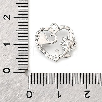 Brass Micro Pave Cubic Zirconia Pendants KK-C096-11P-1