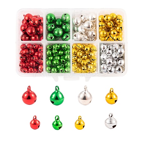 Christmas Theme PVD Vacuum Plating Brass Bell Charms KKB-LS0001-01-1