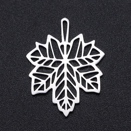Non-Tarnish Autumn Theme 201 Stainless Steel Filigree Joiners Links STAS-S105-JN888-1-1