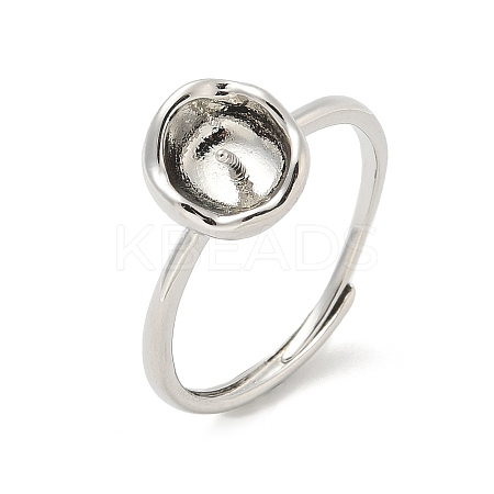 Brass Cup Peg Open Cuff Ring Settings LS-KK-G518-10P-04-1