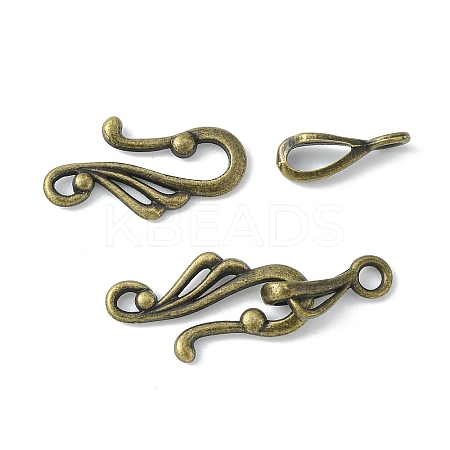 Tibetan Style Hook and Eye Clasps LS-MLF1157Y-NF-1