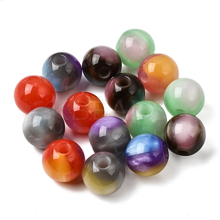 Two Tone Resin European Beads RE-CBA2450-05B-1