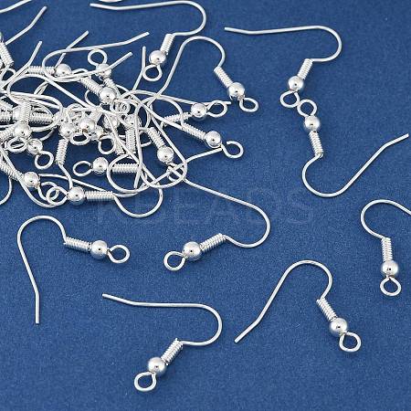 Brass Earring Hooks KK-H258-06A-S-1