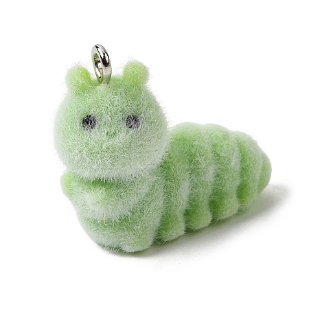 Flocking Opaque Resin Pendants RESI-G123-01J-1