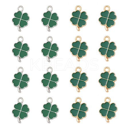 30Pcs 2 Colors Rack Plating Alloy Enamel Pendants ENAM-YW0004-99-1