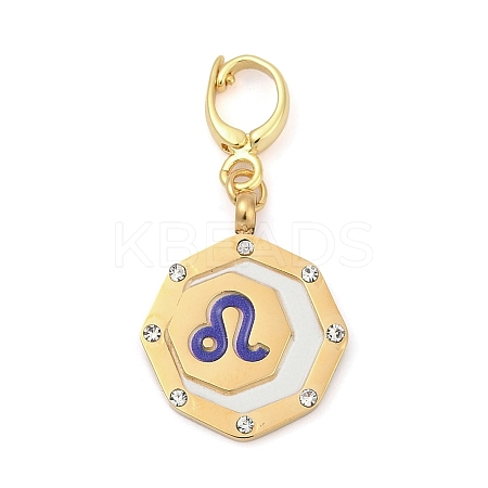 304 Stainless Steel Enamel Pendant Decoration STAS-S168-01G-05-1