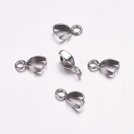 Tarnish Resistant 304 Stainless Steel Ice Pick Pinch Bails X-STAS-F117-09P-1