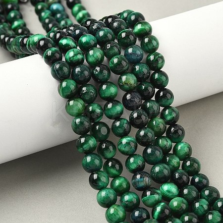 Grade B Natural Tiger Eye Beads Strands X-G-F591-18-8mm-04-1