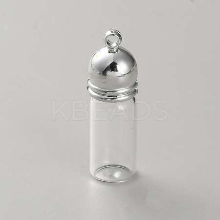 Clear Glass Wish Bottle Pendants FIND-WH0432-82B-P-1