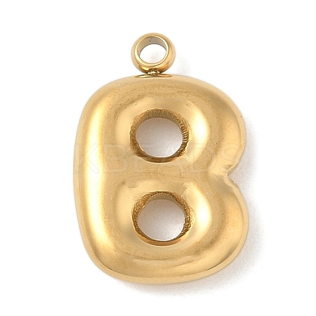 304 Stainless Steel Initial Pendants STAS-S186-12B-G-1