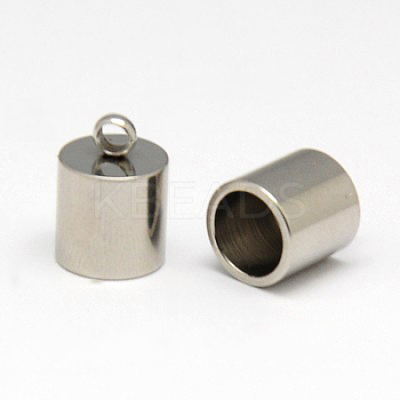 Tarnish Resistant 304 Stainless Steel Cord Ends STAS-K004-02-1