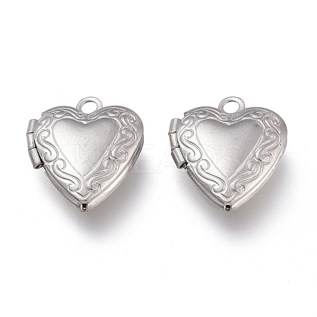 Non-Tarnish 316 Stainless Steel Locket Pendants X-STAS-Z010-03B-1