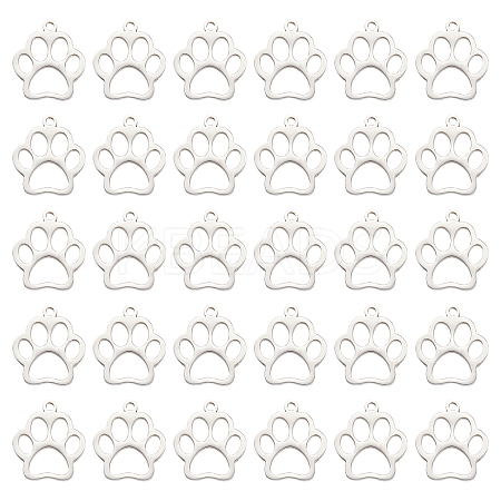 30Pcs 201 Stainless Steel Pet Pendants STAS-SC0004-96-1