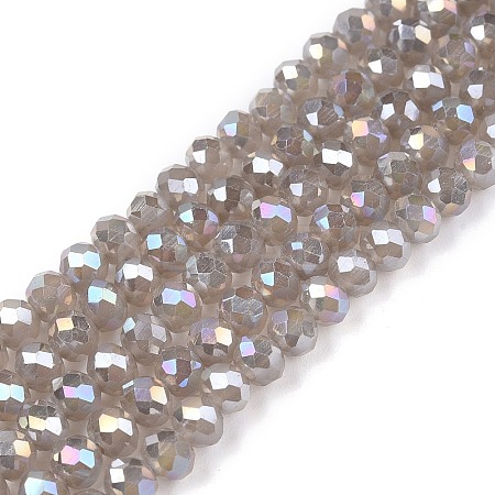 Electroplate Glass Beads Strands EGLA-A044-J4mm-B10-1