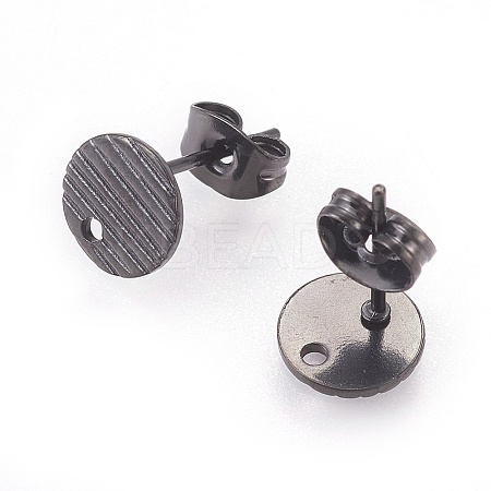 304 Stainless Steel Ear Stud Findings X-STAS-O119-17A-B-1