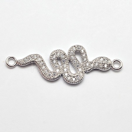 CZ Brass Micro Pave Cubic Zirconia Links ZIRC-L002-38P-1
